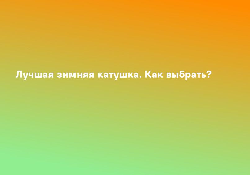 Лучшая зимняя катушка. Как выбрать?