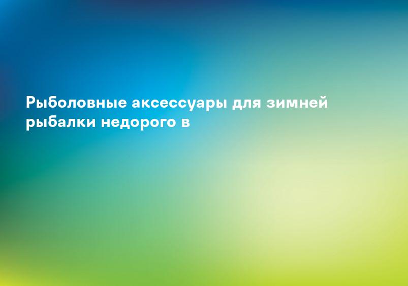 Рыболовные аксессуары для зимней рыбалки недорого в
