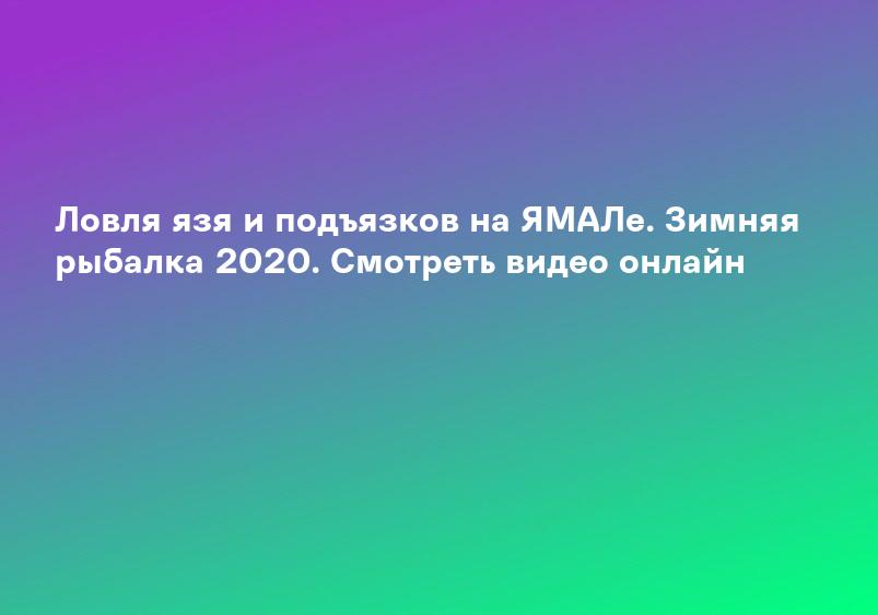Ловля язя и подъязков на ЯМАЛе. Зимняя рыбалка 2020. Смотреть видео онлайн