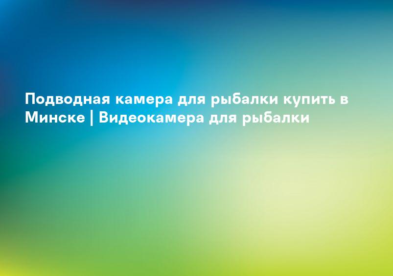 Подводная камера для рыбалки купить в Минске | Видеокамера для рыбалки