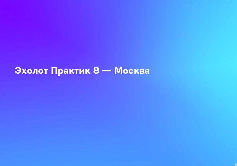 Эхолот Практик 8 — Москва