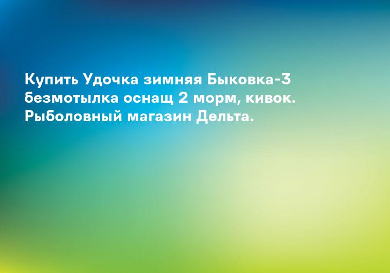 Купить Удочка зимняя Быковка-3 безмотылка оснащ 2 морм, кивок. Рыболовный магазин Дельта.