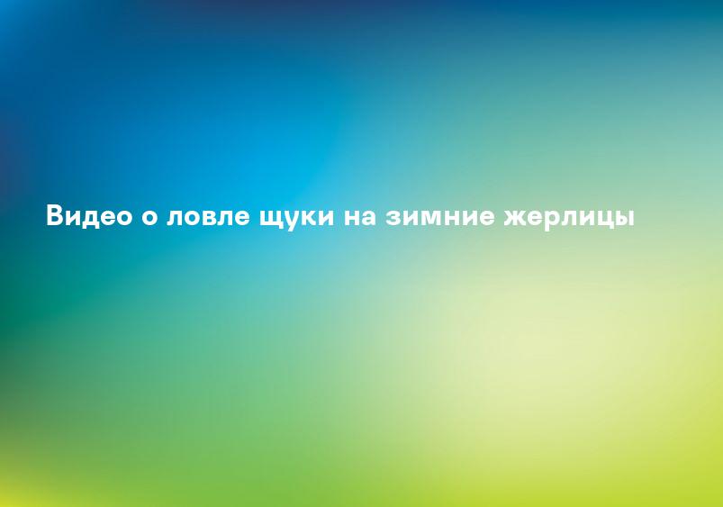 Видео о ловле щуки на зимние жерлицы