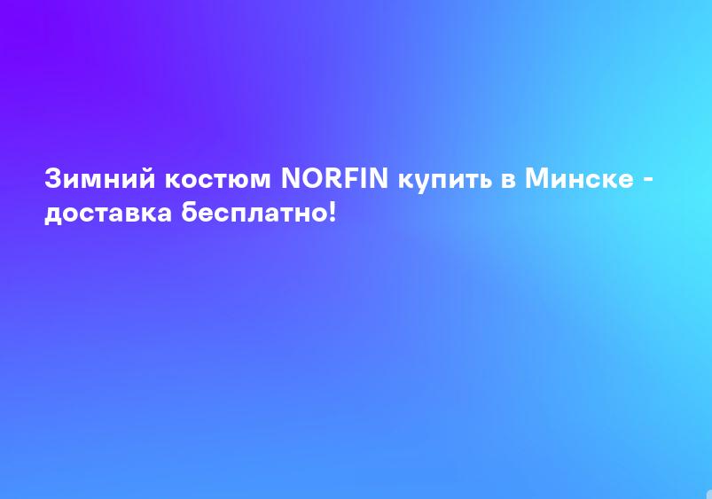 Зимний костюм NORFIN купить в Минске - доставка бесплатно!