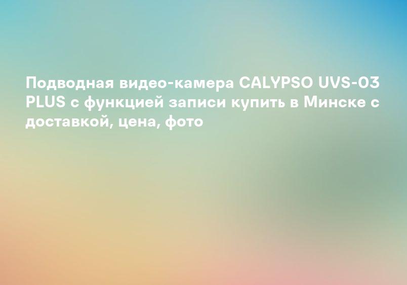 Подводная видео-камера CALYPSO UVS-03 PLUS с функцией записи купить в Минске с доставкой, цена, фото