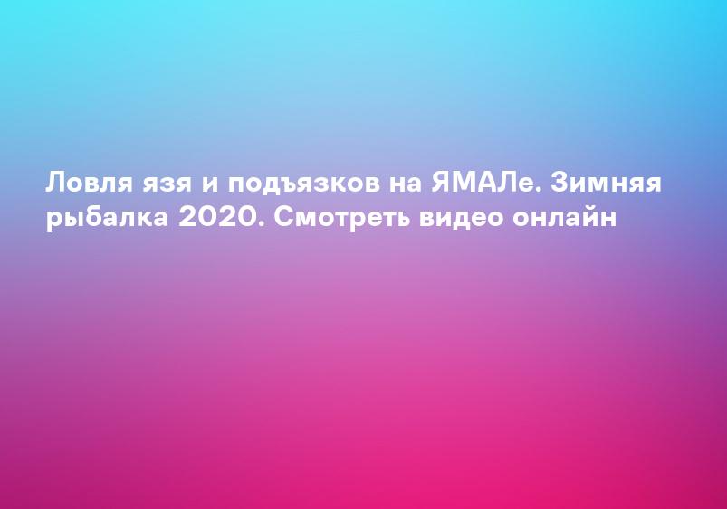 Ловля язя и подъязков на ЯМАЛе. Зимняя рыбалка 2020. Смотреть видео онлайн